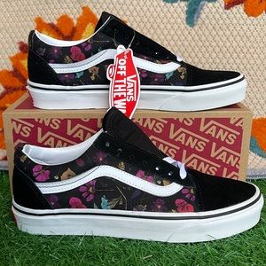 vans pressed floral old skool shoes
